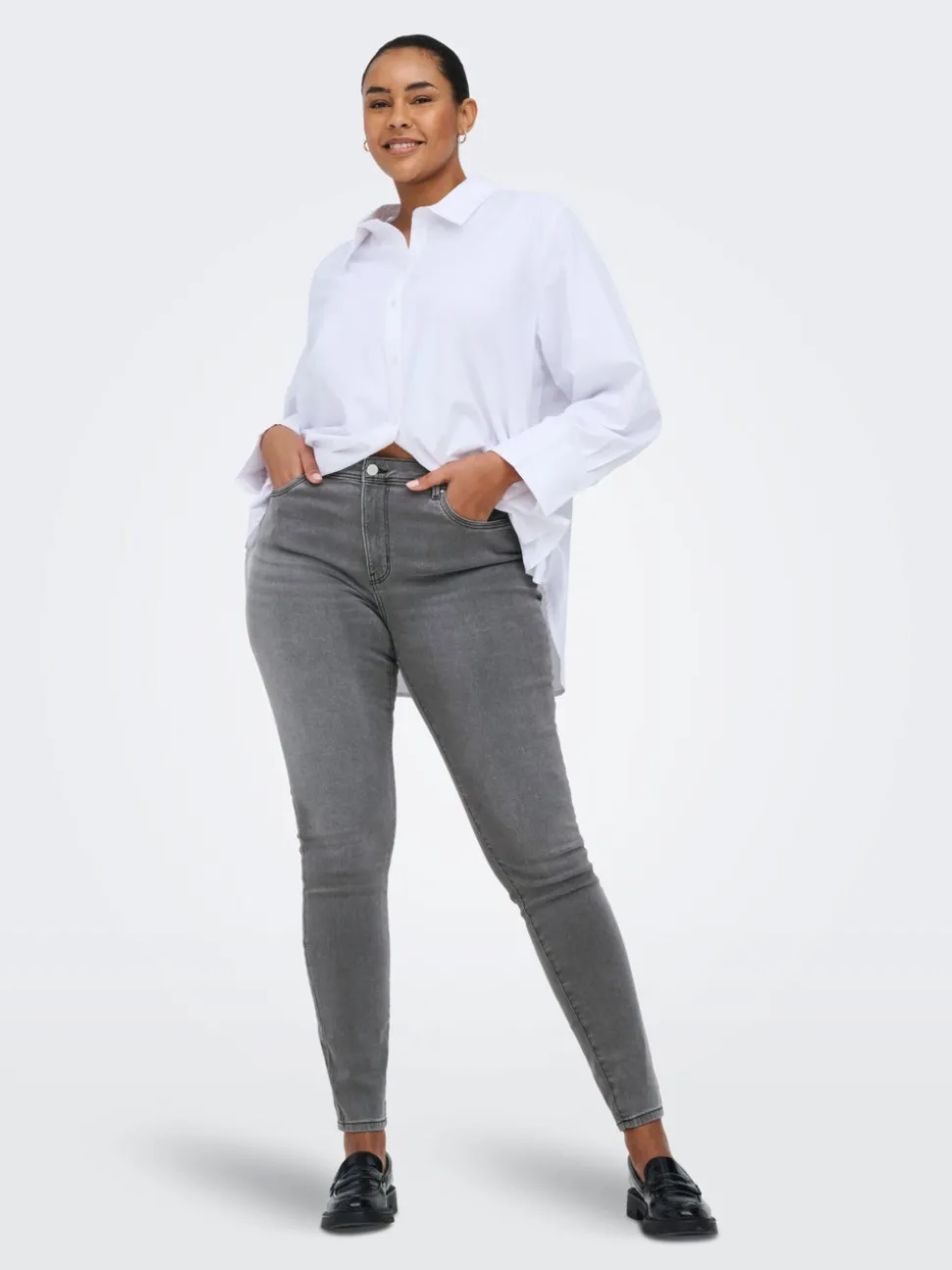 CARALLY Medelhög midja Skinny Fit Jeans