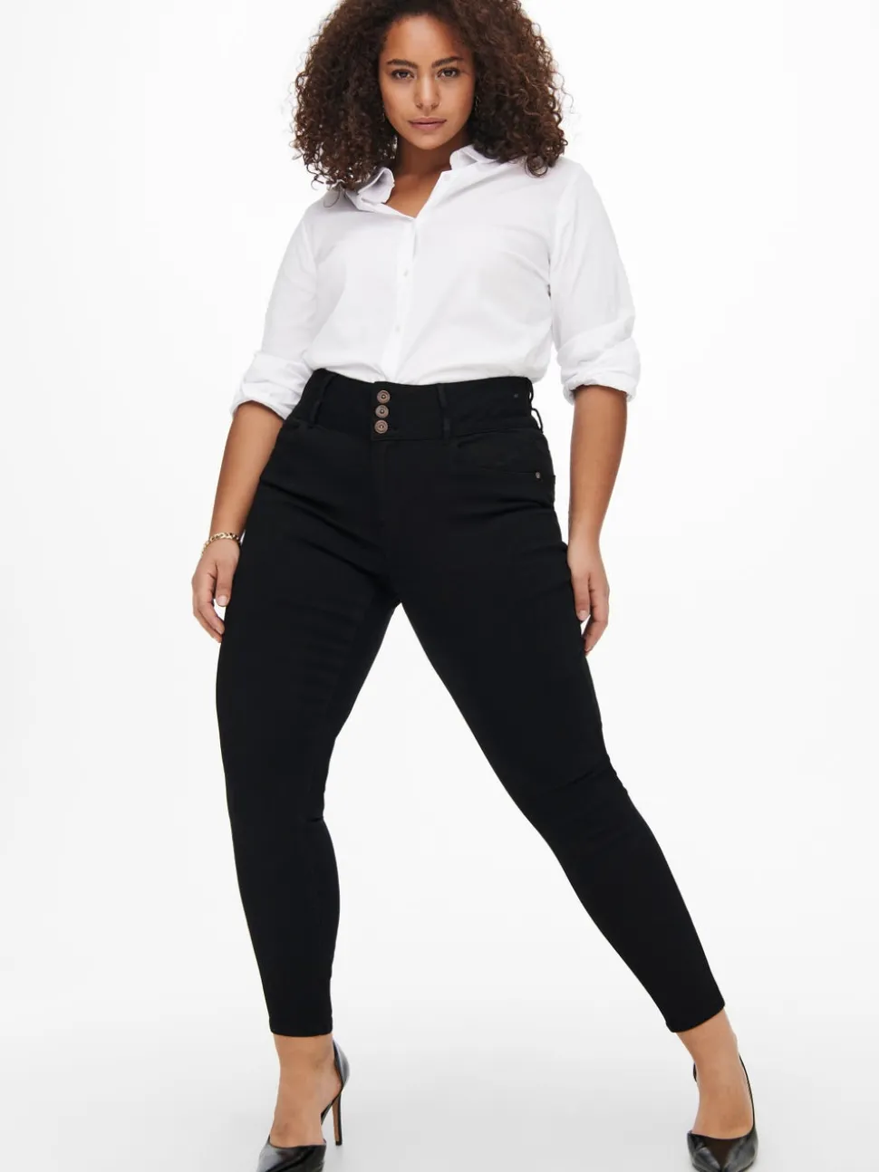 CARANNA Hög midja Skinny Fit Ankellängd Jeans
