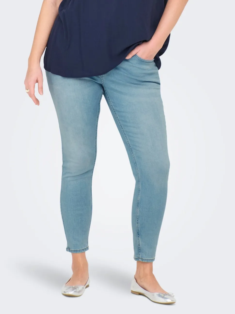 CARANNA Hög midja Skinny Fit Ankellängd Jeans
