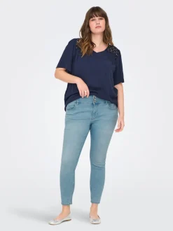 CARANNA Hög midja Skinny Fit Ankellängd Jeans