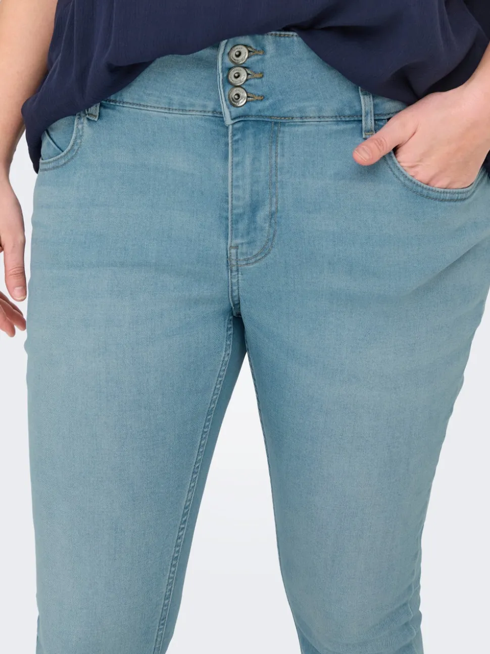 CARANNA Hög midja Skinny Fit Ankellängd Jeans