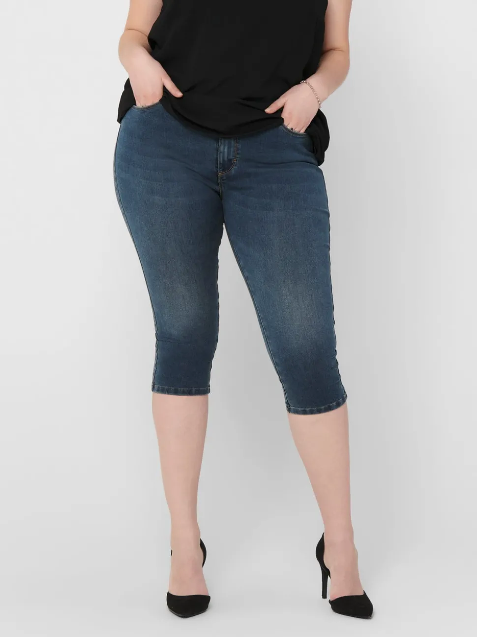 CARAUGUSTA Hög midja Skinny Fit Denimshorts