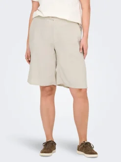 CARCARO Hög midja Normal passform Linne Bermudashorts
