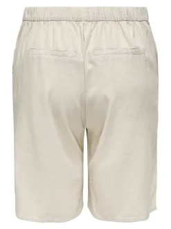CARCARO Hög midja Normal passform Linne Bermudashorts