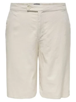 CARCARO Hög midja Normal passform Linne Bermudashorts