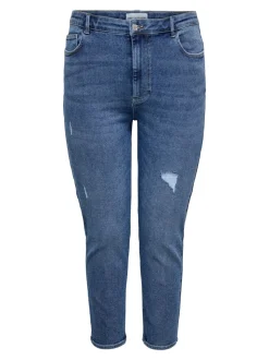 CARCATWALK Hög midja Mom Fit Ankellängd Jeans