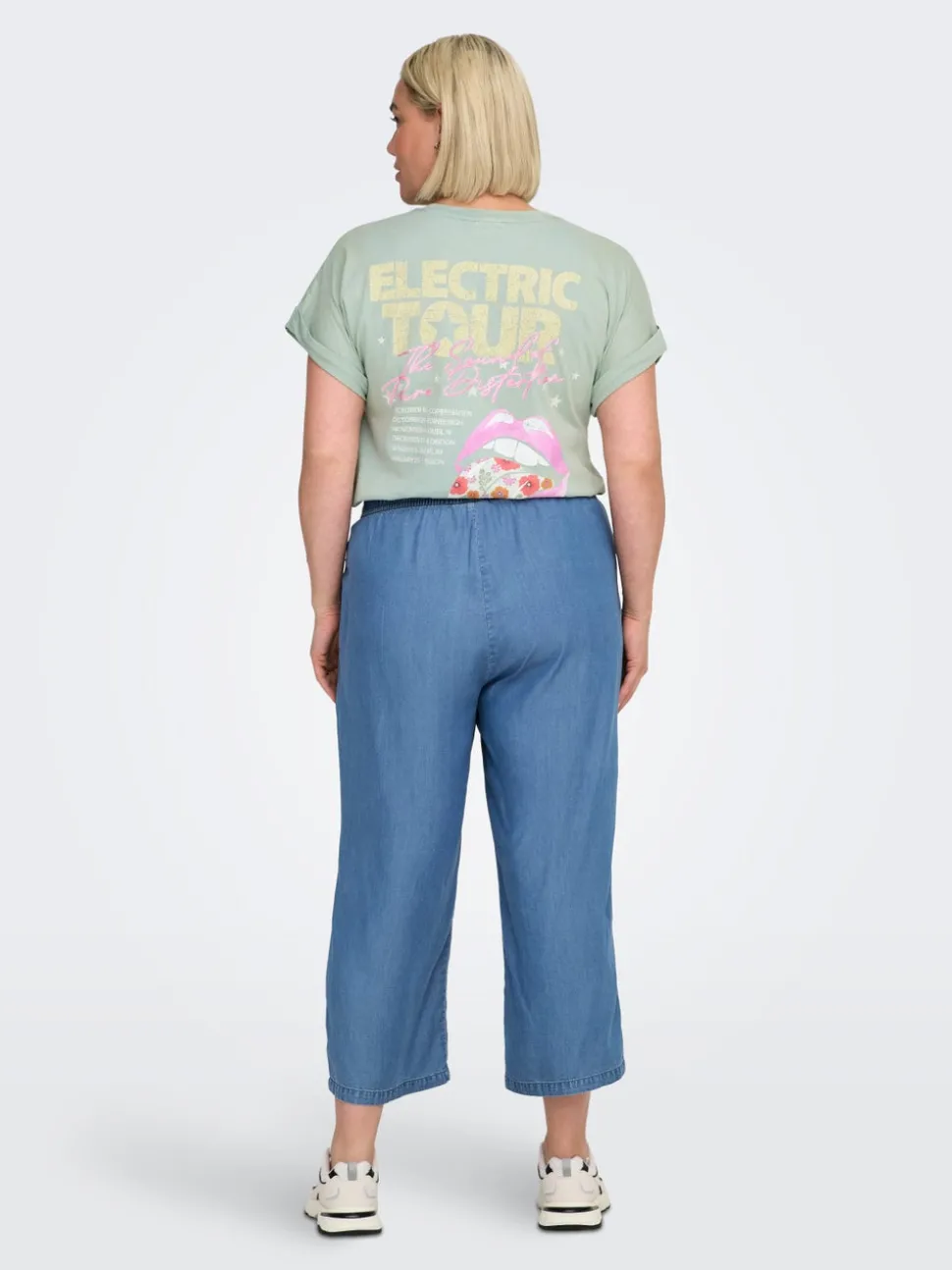 CARCHARIS Cropped Fit Byxor med vida ben