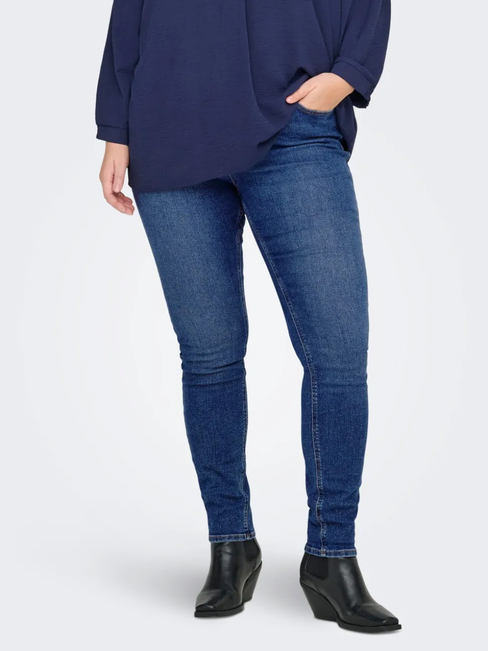CARCRUZ Hög midja Skinny Fit Ankellängd Jeans