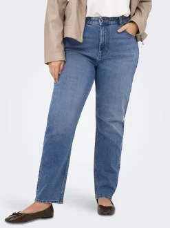 CAREMILY Hög midja Rak passform Ankellängd Jeans
