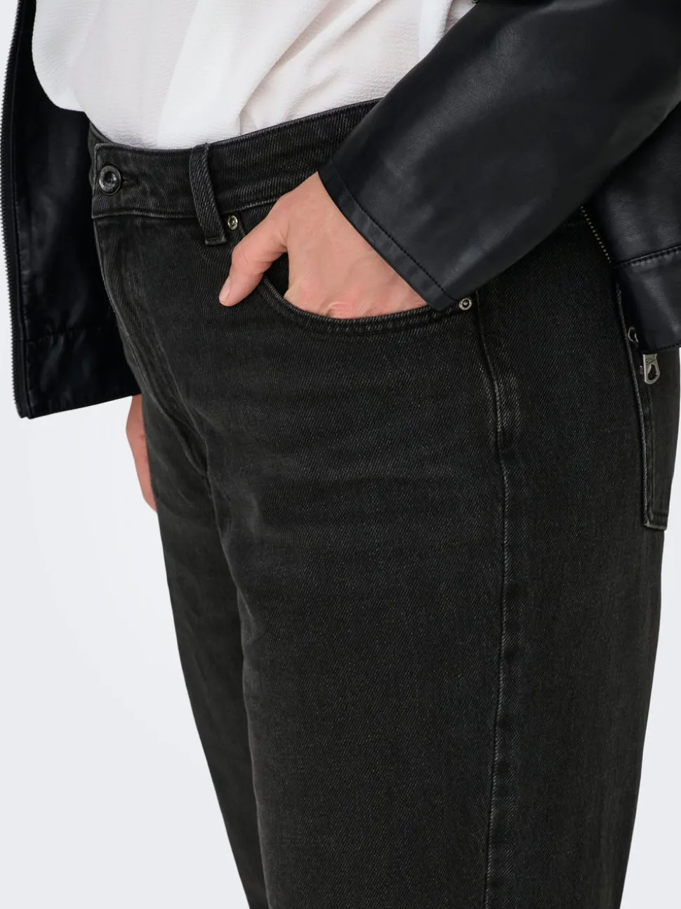 CAREMILY Hög midja Rak passform Ankellängd Jeans