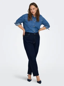CAREMILY Hög midja Rak passform Ankellängd Jeans