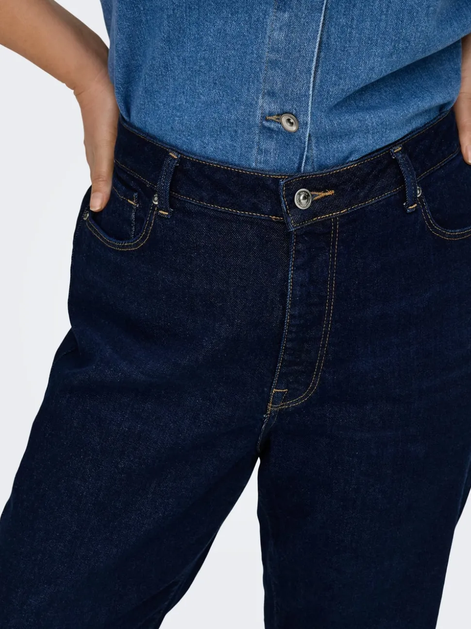 CAREMILY Hög midja Rak passform Ankellängd Jeans