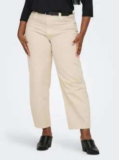 CARFRANKIE Hög midja Barrel-passform Ankellängd Jeans