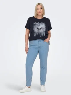 -CARHUSH Medelhög midja Skinny Fit Ankellängd Jeans