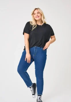 CARHUSH Medelhög midja Skinny Fit Ankellängd Jeans