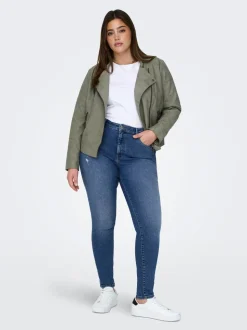 CARICONIC Hög midja Skinny Fit Ankellängd Jeans