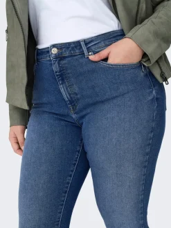 CARICONIC Hög midja Skinny Fit Ankellängd Jeans