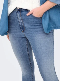 CARICONIC Hög midja Skinny Fit Ankellängd Jeans