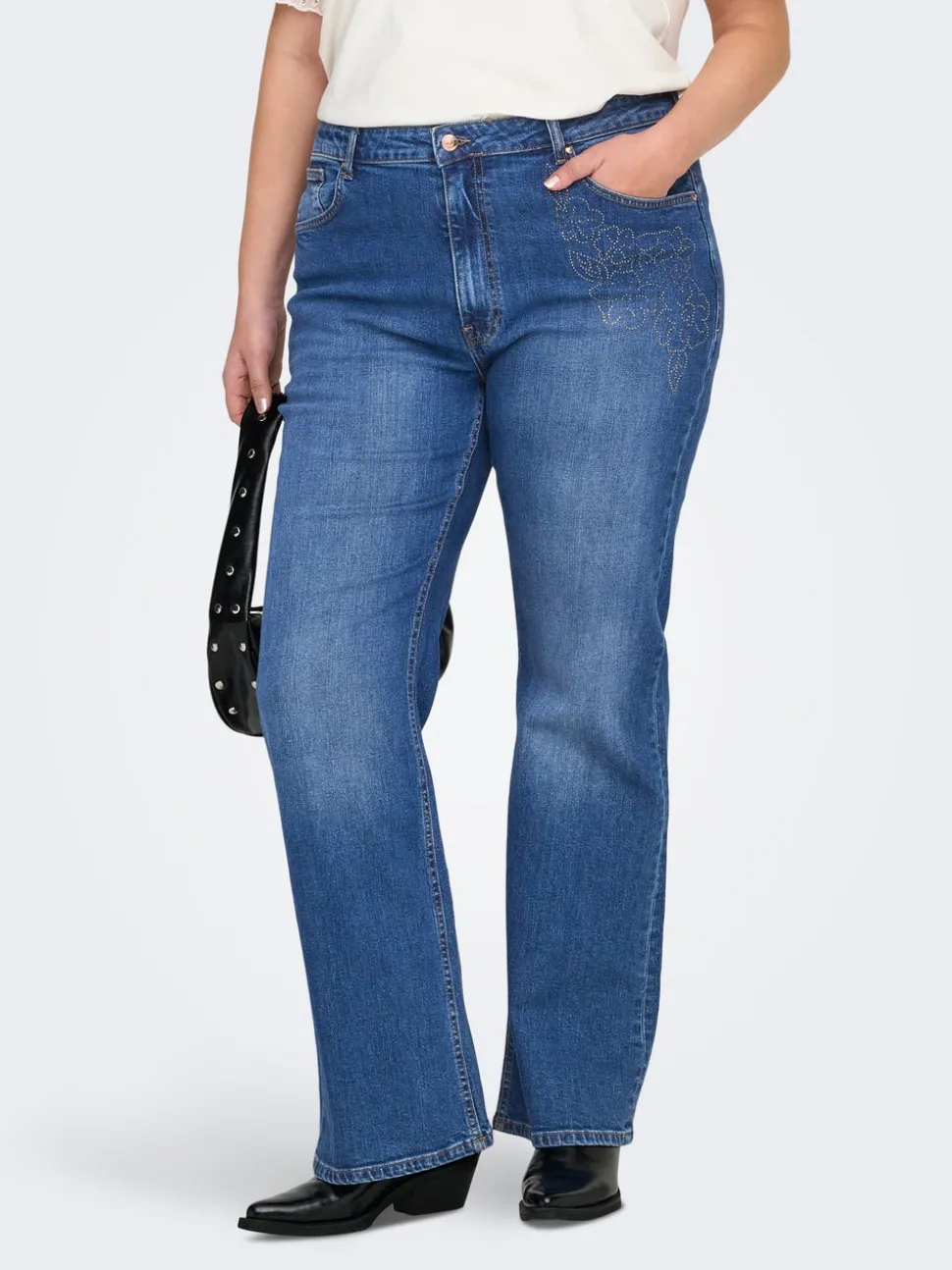 CARJUICY Hög midja Utsvängd passform Jeans