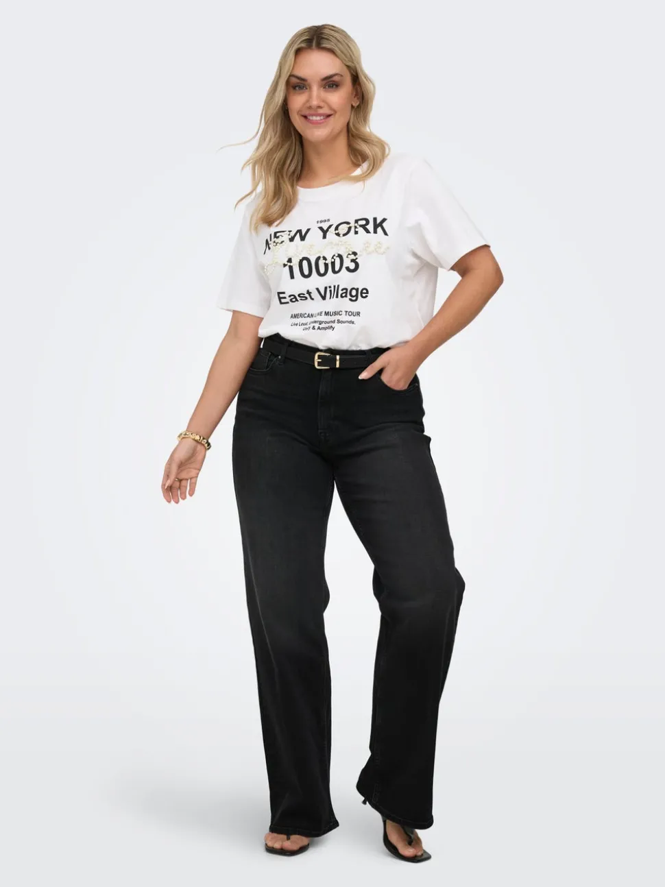CARJULLES Medelhög midja Vida ben Jeans