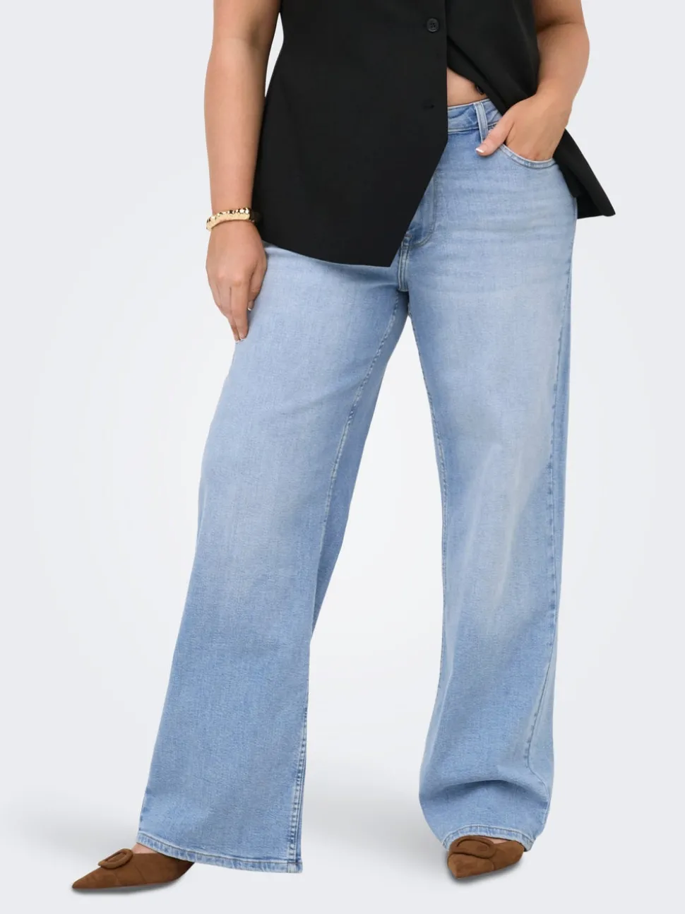 CARJULLES Medelhög midja Vida ben Jeans