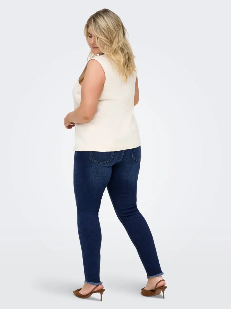 CARLACE Medelhög midja Skinny Fit Ankellängd Jeans
