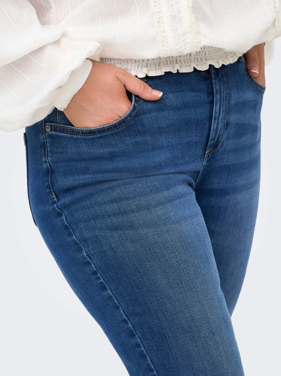 CARLACE Medelhög midja Skinny Fit Ankellängd Jeans