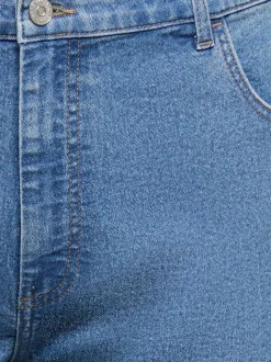 CARLAURA Hög midja denim shorts