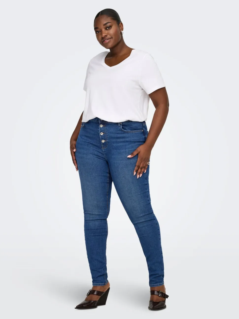 CARLOLA Medelhög midja Skinny Fit Jeans