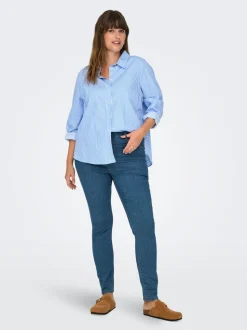 CARMILA-IRIS Hög midja Skinny Fit Ankellängd Jeans