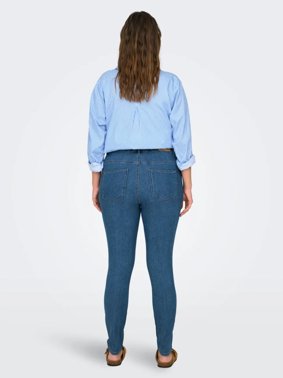 CARMILA-IRIS Hög midja Skinny Fit Ankellängd Jeans