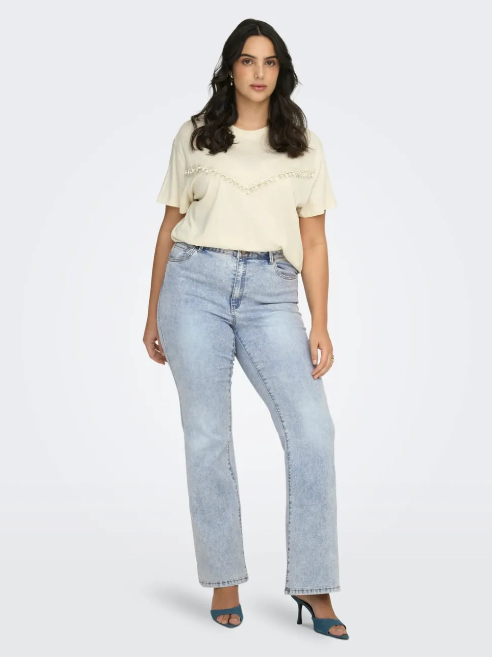 CARROSE Hög midja Utsvängd retropassform Jeans
