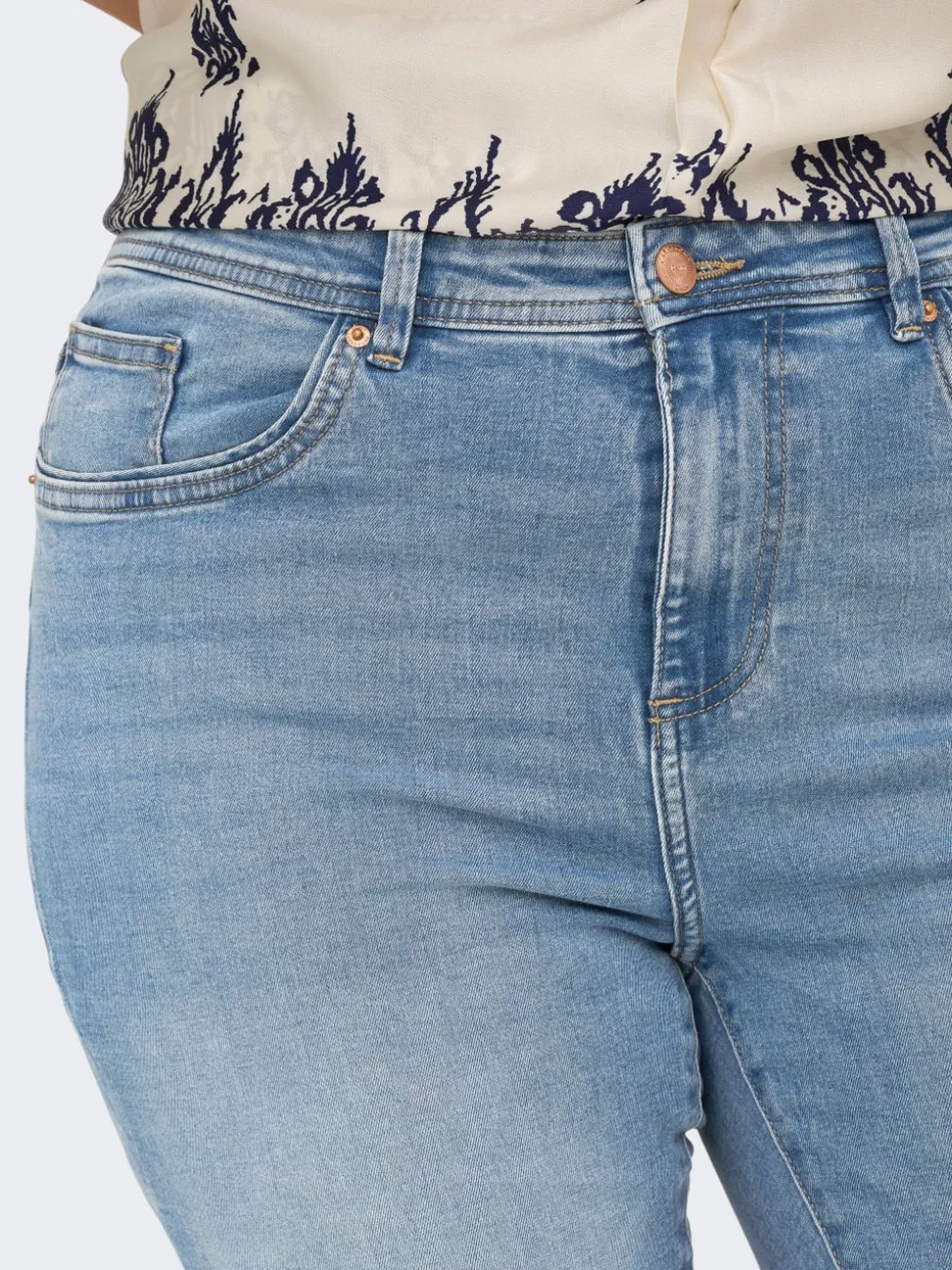 CARSALLY Hög midja Utsvängd passform Jeans