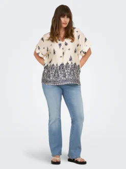 CARSALLY Hög midja Utsvängd passform Jeans