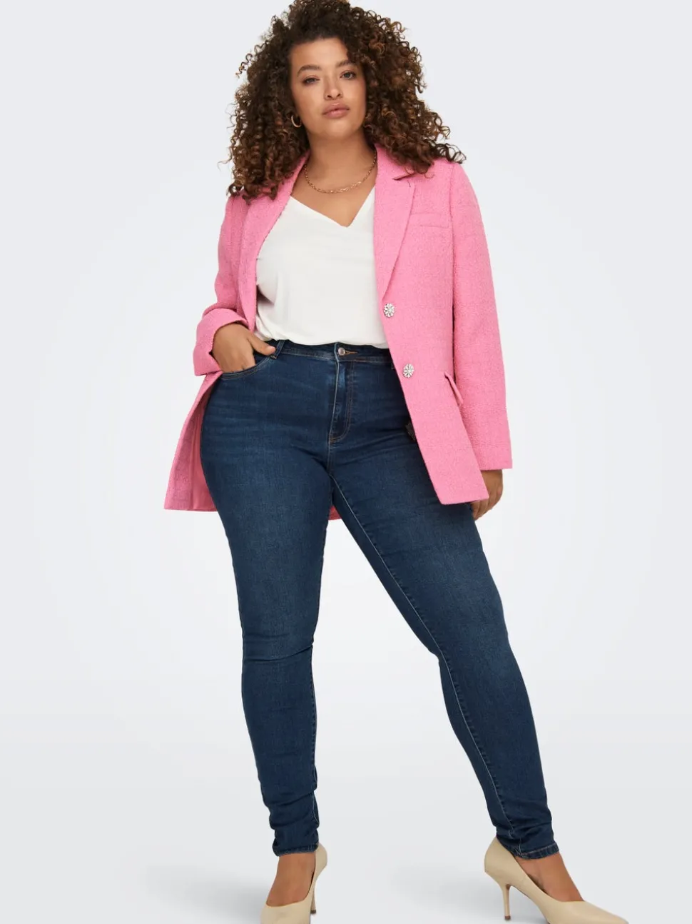 CARSALLY Medelhög midja Skinny Fit Jeans