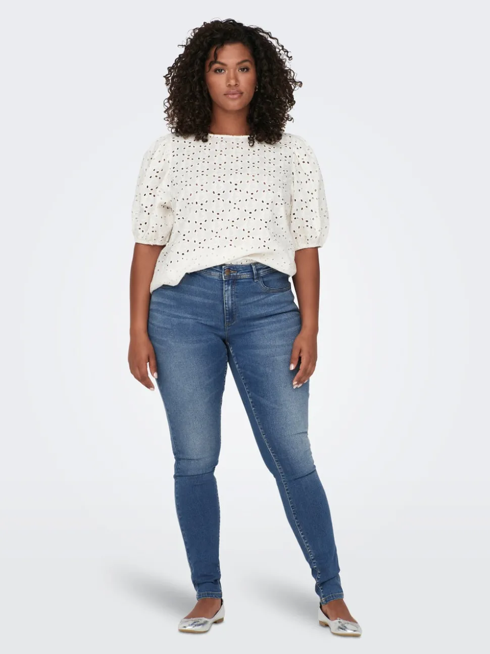 CARSALLY Medelhög midja Skinny Fit Jeans