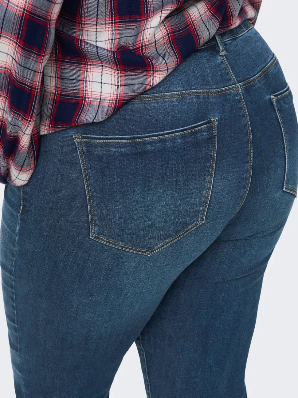 CARSALLY Medelhög midja Slim Fit Jeans
