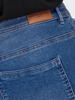 CARSALLY Medelhög midja Utsvängd passform Jeans