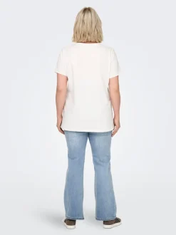 CARSALLY Medelhög midja Utsvängd passform Jeans
