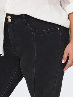 CARSALLY Medelhög midja Utsvängd passform Jeans