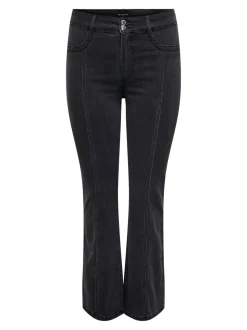CARSALLY Medelhög midja Utsvängd passform Jeans