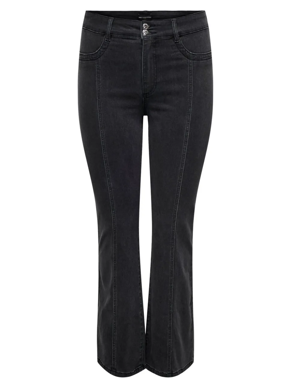 CARSALLY Medelhög midja Utsvängd passform Jeans