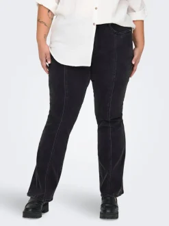 CARSALLY Medelhög midja Utsvängd passform Jeans