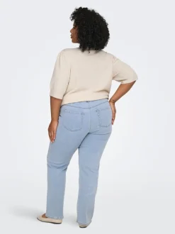 CARSNOW Hög midja Rak passform Jeans
