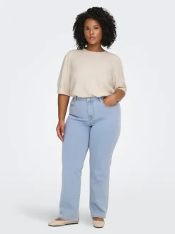 CARSNOW Hög midja Rak passform Jeans