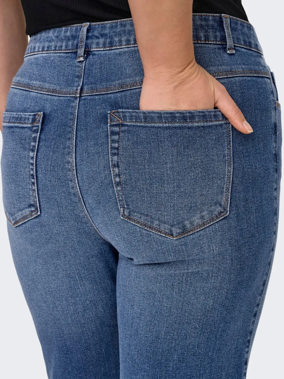 CARSNOW Hög midja Rak passform Jeans