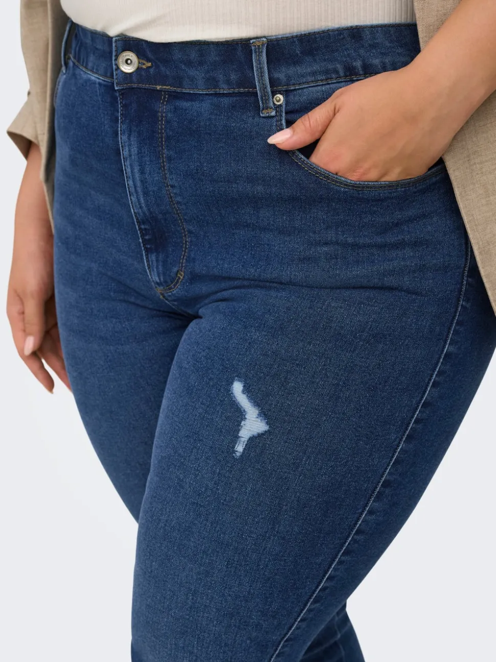 CARSNOW Hög midja Skinny Fit Jeans