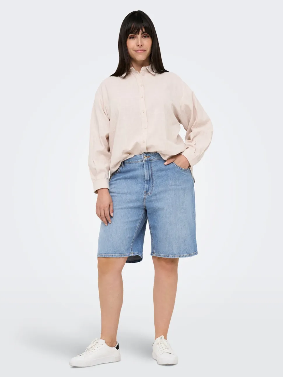 CARSONNY Hög midja Normal passform Denimshorts