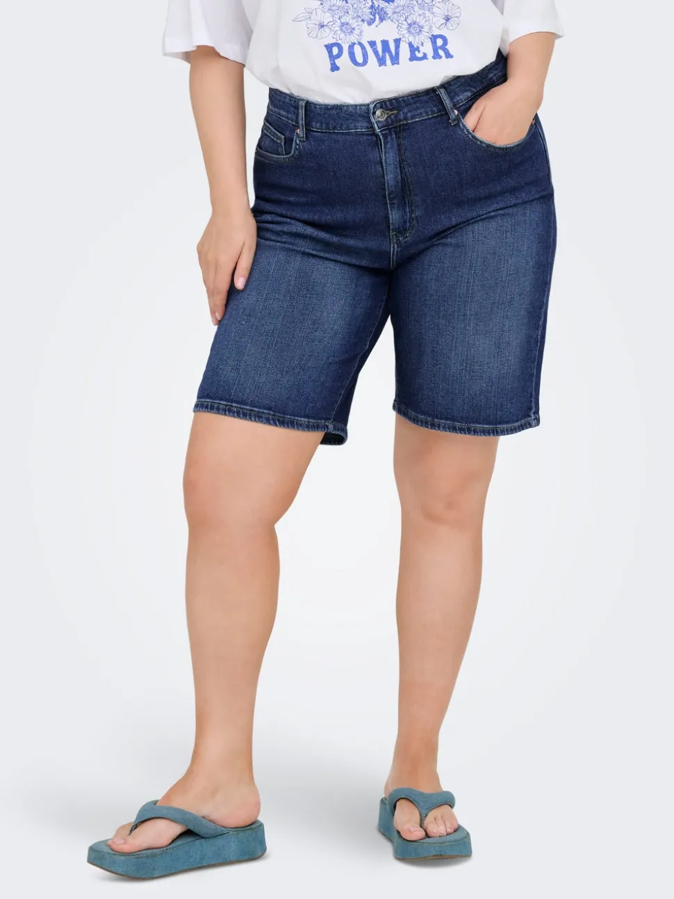 CARSONNY Hög midja Normal passform Denimshorts