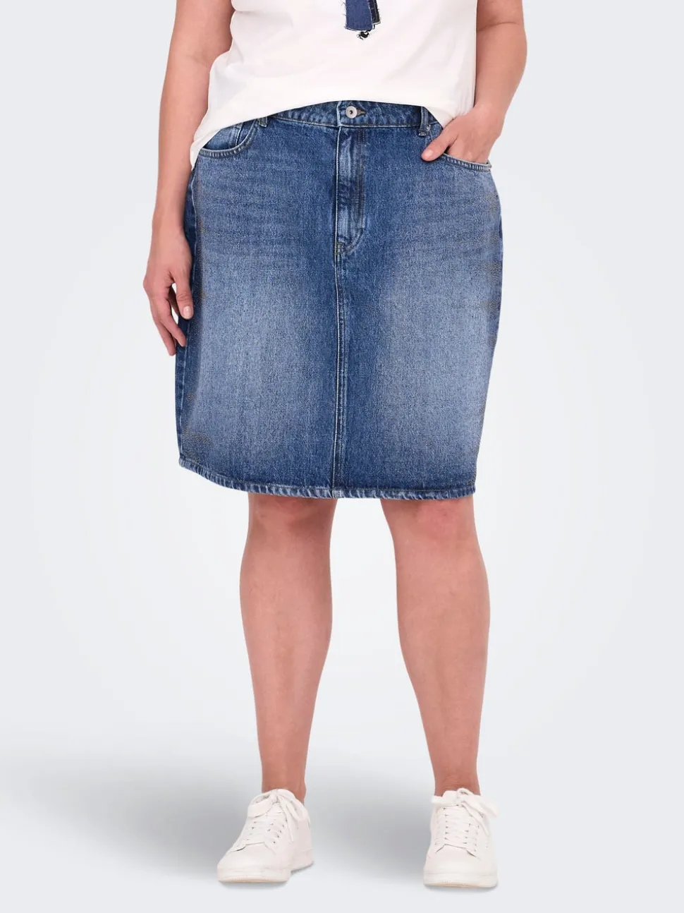 CARSTELLA Rhinestone Jeanskjol